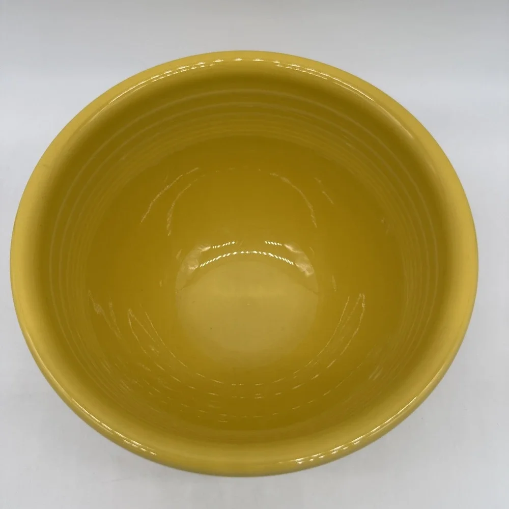 Vintage Fiestaware Yellow Nesting Mixing Bowl Fiesta w/ Rings ~6